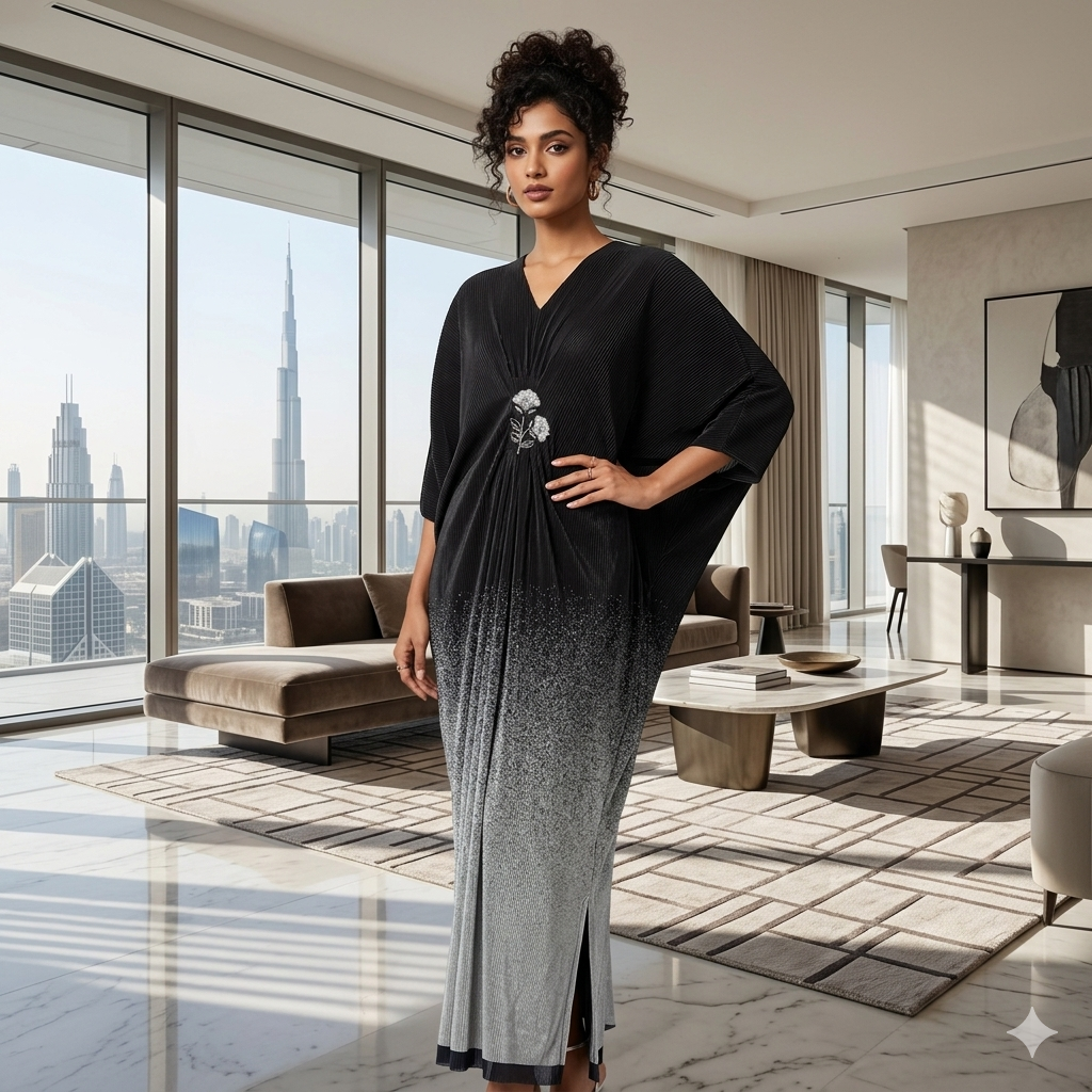 Twilight Pleated Kaftan