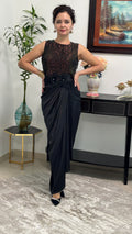 Midnight Drape Gown