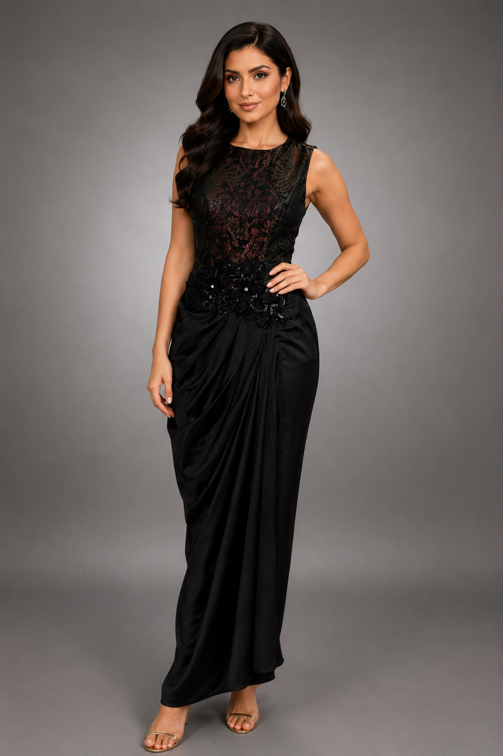 Midnight Drape Gown