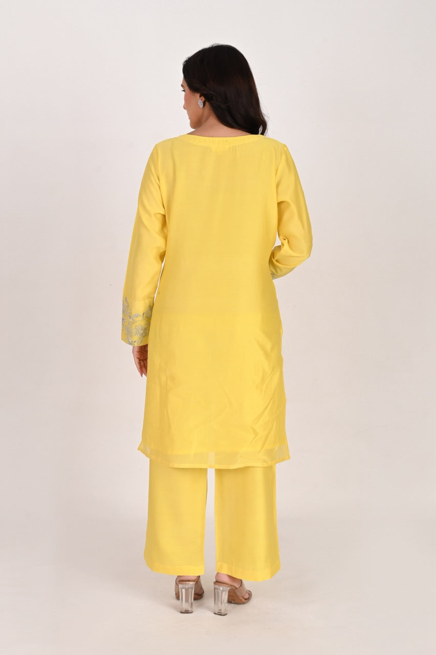 Assymetrical Kurta Pant Set