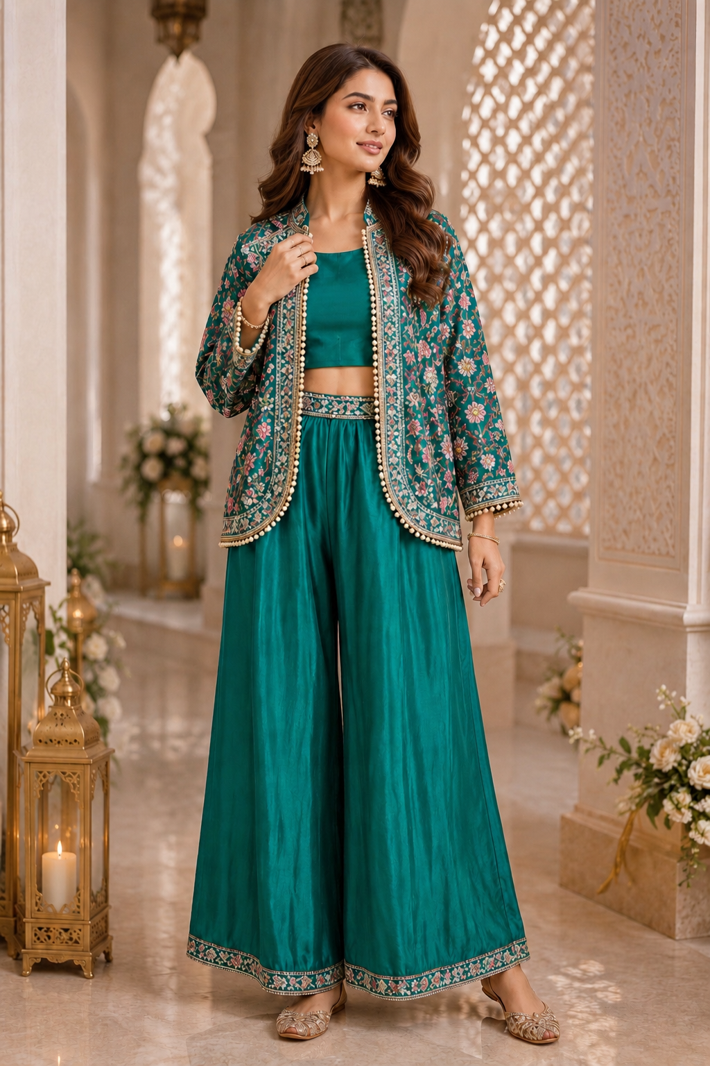 Emerald Bloom Indo-Fusion Set