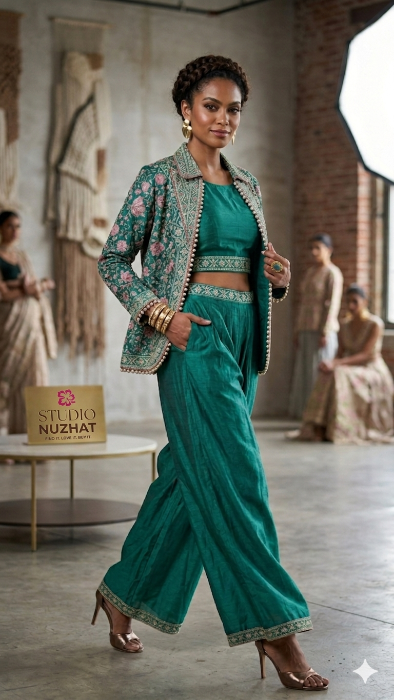 Emerald Bloom Indo-Fusion Set