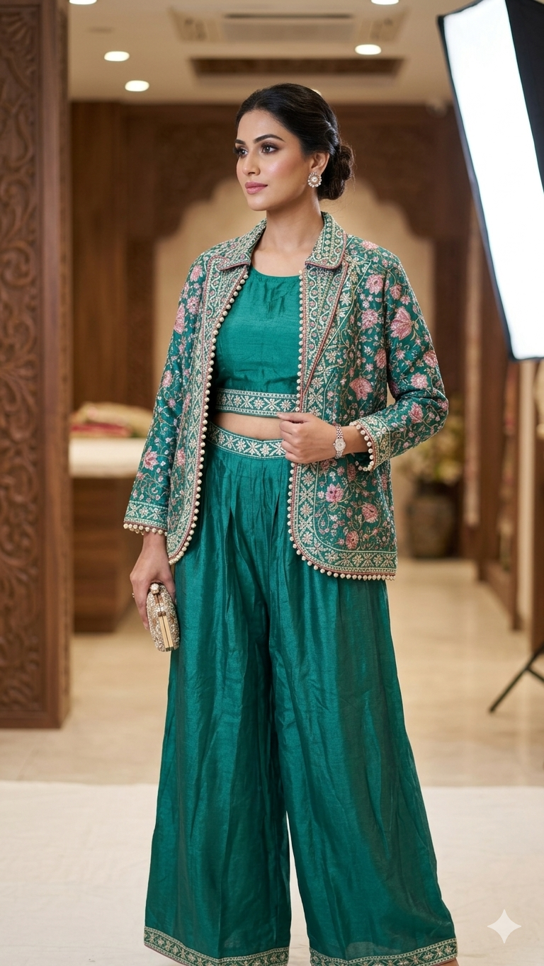 Emerald Bloom Indo-Fusion Set
