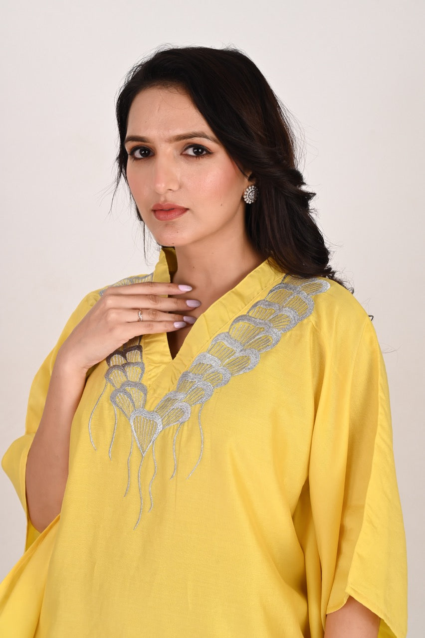Silk Kaftan Co-ord Set