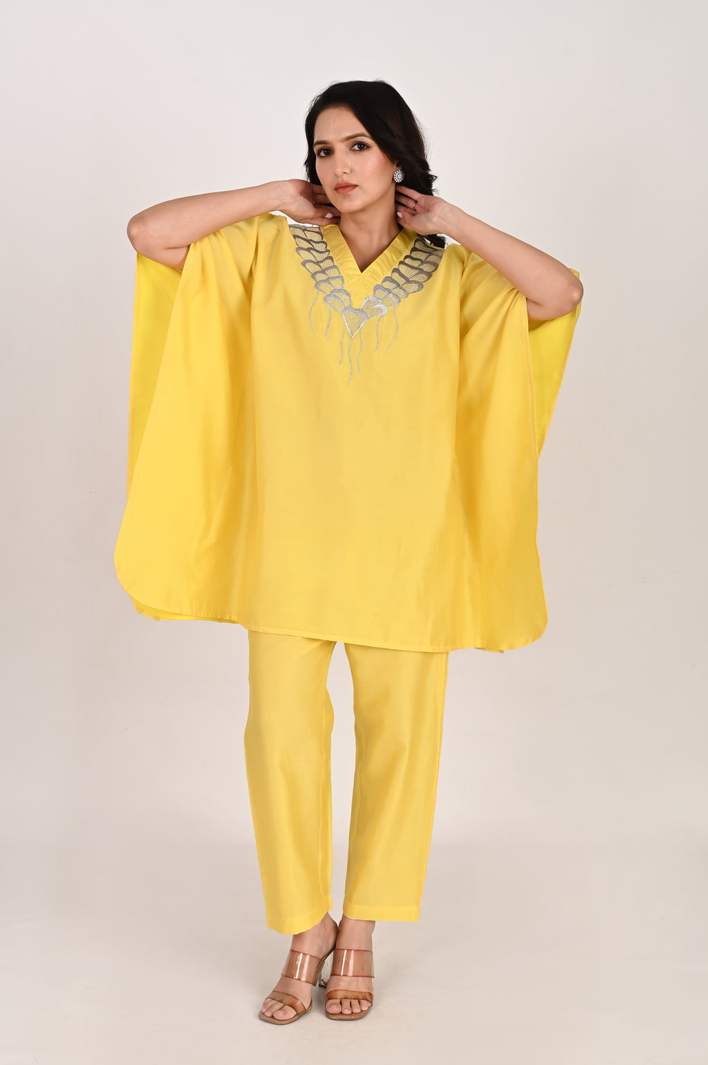 Silk Kaftan Co-ord Set