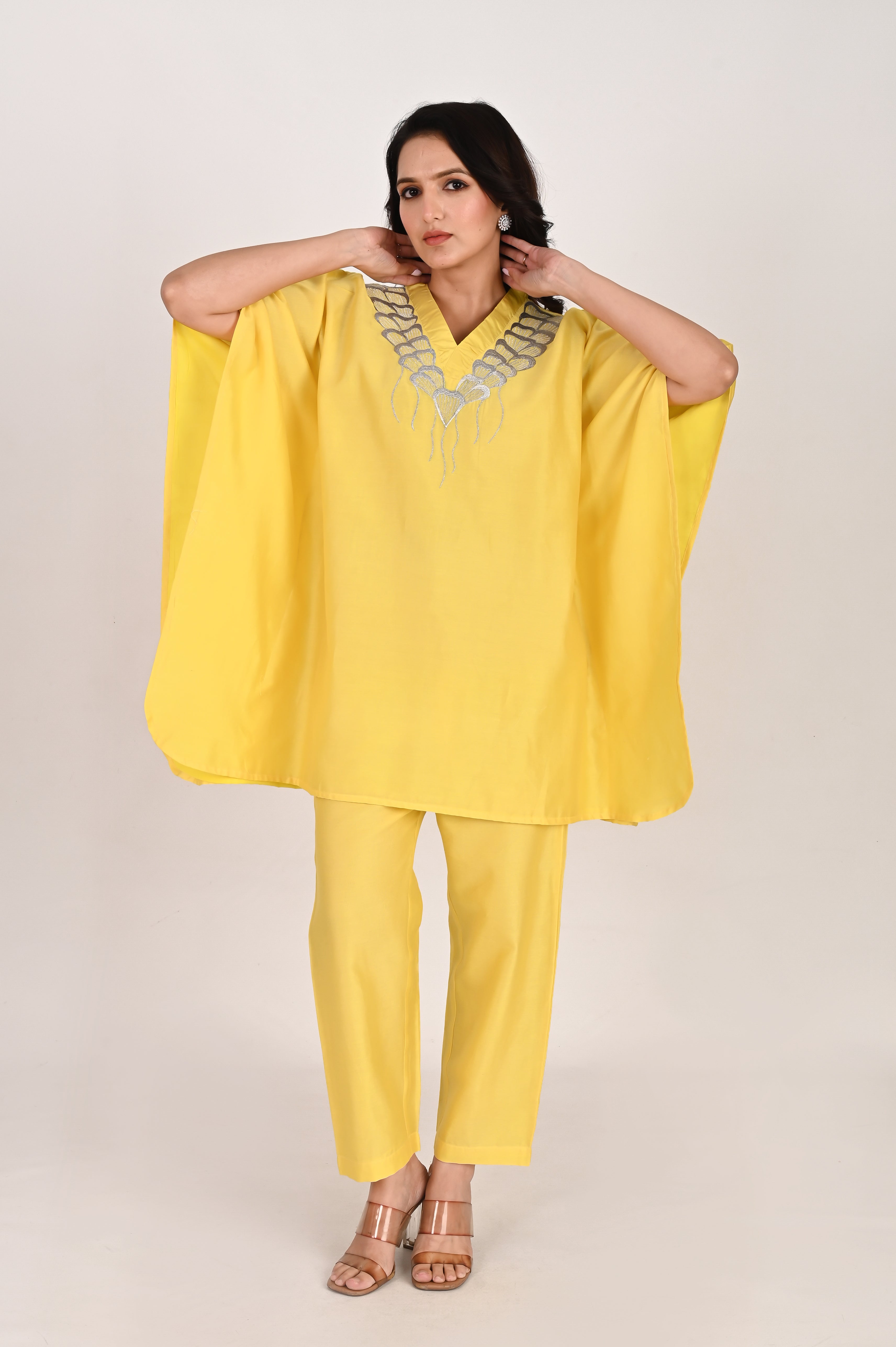 Silk Kaftan Co-ord Set