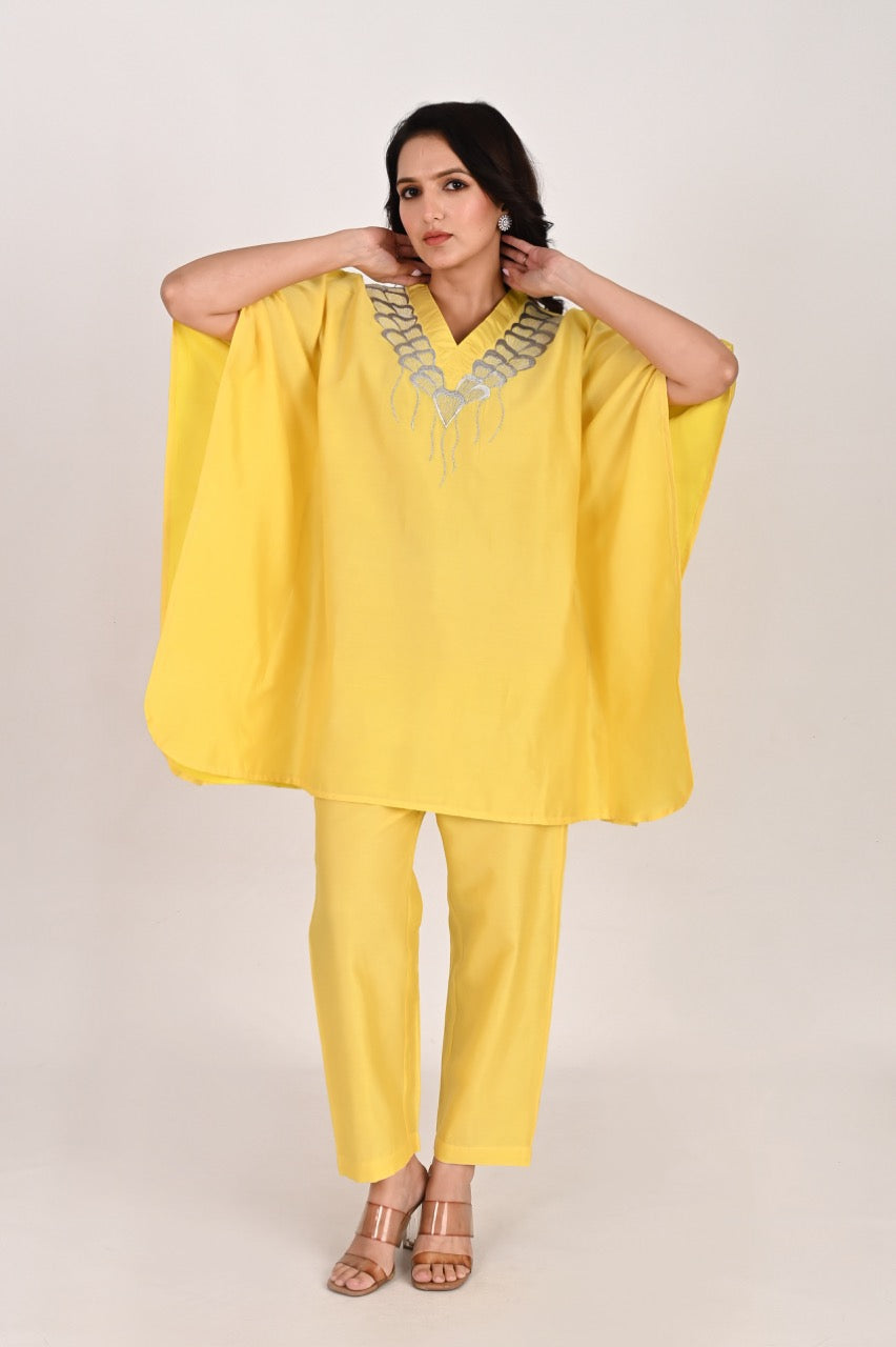 Silk Kaftan Co-ord Set