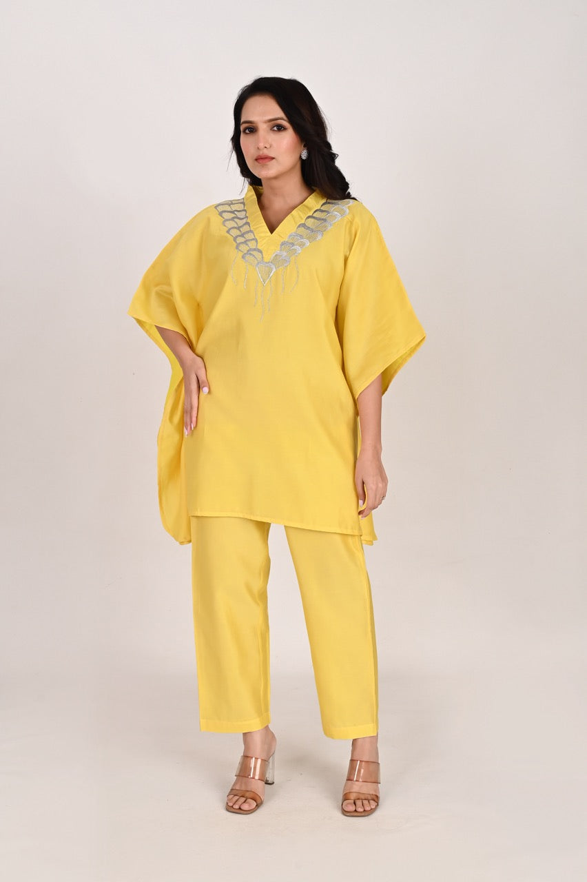 Silk Kaftan Co-ord Set