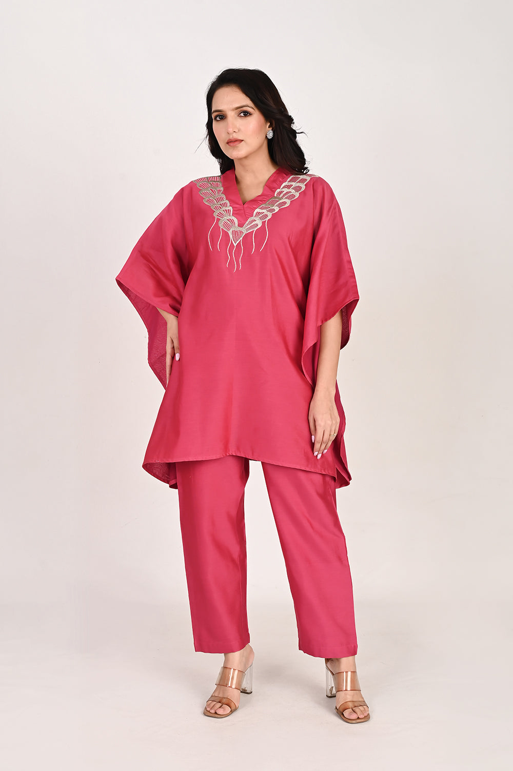 Silk Kaftan Co-ord Set
