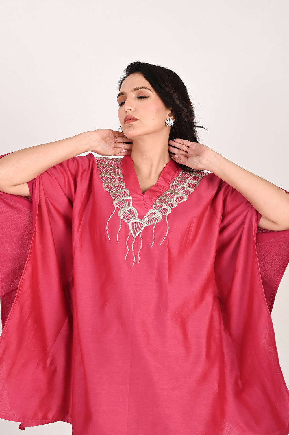 Silk Kaftan Co-ord Set